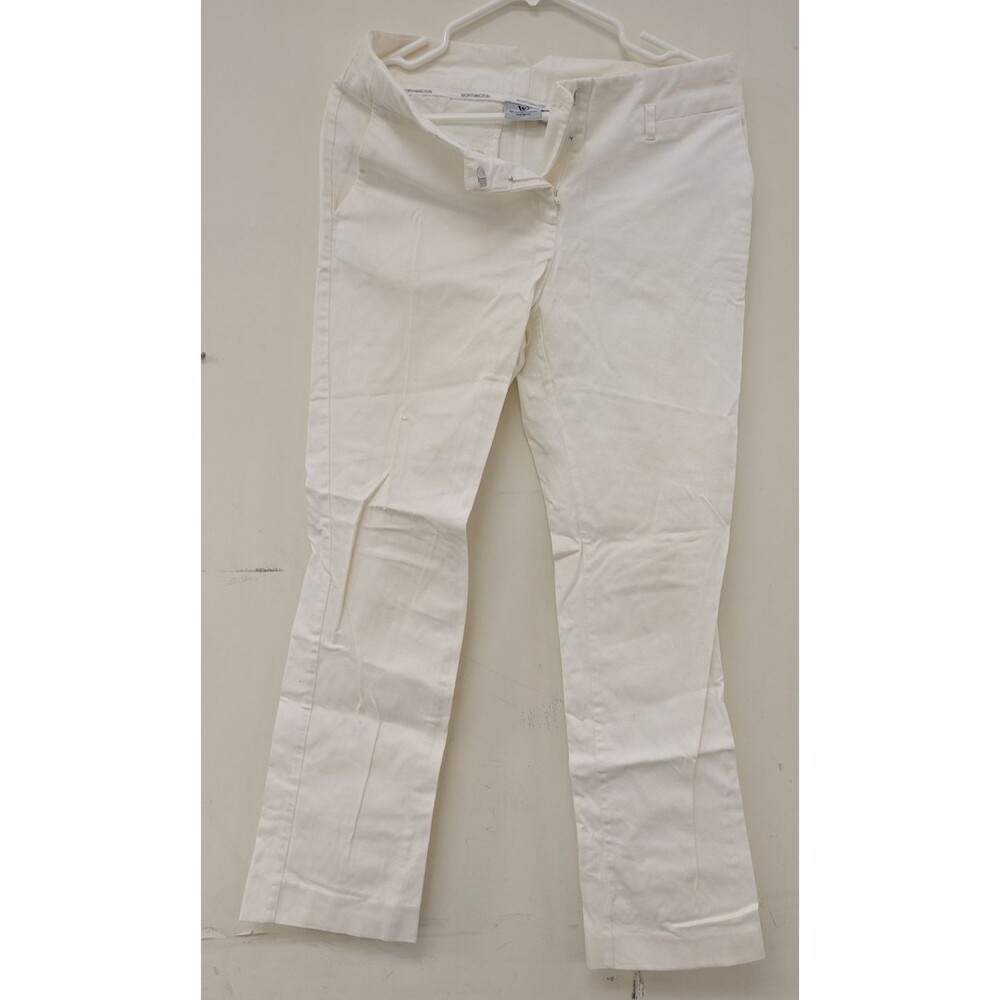 Worthington Women's White Modern Fit Straight Leg Dress Pants Size 4 Stretch